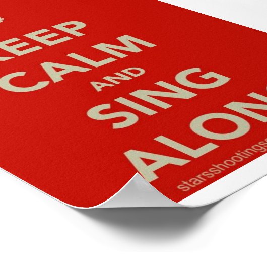 Houd Calm en Zing Along Poster (Hoek)