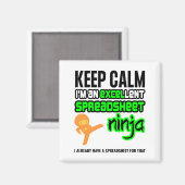 Houd Calm EXCELlent SPREADSHEET NINJA Magneet (Voorkant / Achterkant)