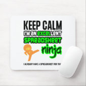 Houd Calm EXCELlent SPREADSHEET NINJA Muismat (Met muis)