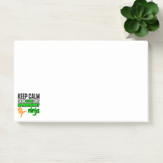 Houd Calm EXCELlent SPREADSHEET NINJA Post-it® Notes (Kantoor)
