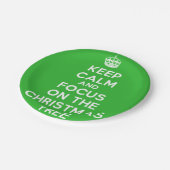 Houd Calm Focus-kerstboom Papieren Bordje (Gekanteld)