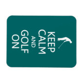 Houd Calm & Golf op de magneet van de douanekleur (Horizontaal)