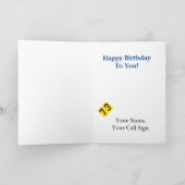 Houd Calm Ham Radio Verjaardag Kaart (Binnen)