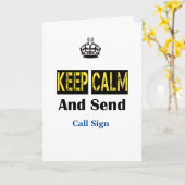 Houd Calm Ham Radio Verjaardag Kaart (Gele Bloem)