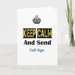 Houd Calm Ham Radio Verjaardag Kaart