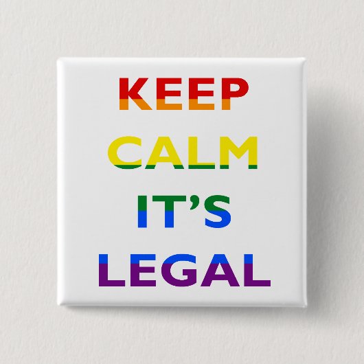 Houd Calm het de Juridische Button van de Steun LG (Voorkant)