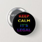 Houd Calm het de Juridische Button van de Steun LG (Voorkant /achterkant)