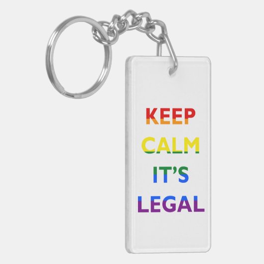 Houd Calm het de Juridische Sleutelhanger van de S (Voorkant Links)