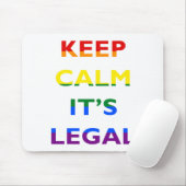 Houd Calm het de Juridische Steun LGBT Mousepad va Muismat (Met muis)