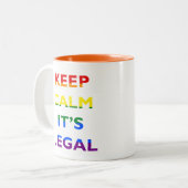 Houd Calm het de wettelijke Mok van de Steun LGBT (Voorkant links)