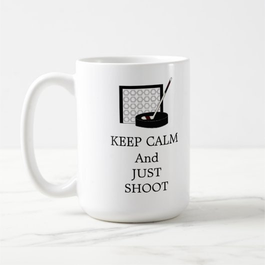 Houd Calm Hockey Net en Stick Koffiemok (Links)