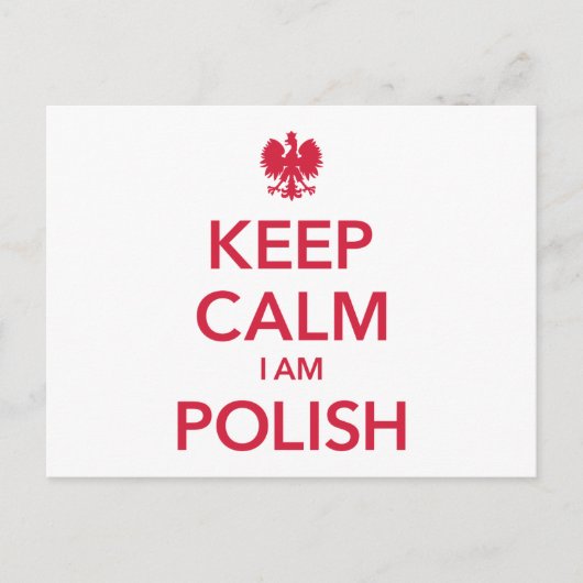 HOUD CALM I AM POLIST BRIEFKAART (Voorkant)