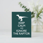 Houd Calm Ignore Raptor briefkaart (Staand voorkant)