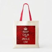 Houd Calm Kerstmis Rood cadeautas Tote Bag (Voorkant)