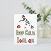 Houd Calm Lawn Bowls Briefkaart (Staand voorkant)