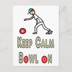 Houd Calm Lawn Bowls Briefkaart