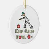 Houd Calm Lawn Bowls Keramisch Ornament (Rechts)