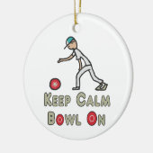Houd Calm Lawn Bowls Keramisch Ornament (Links)