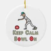 Houd Calm Lawn Bowls Keramisch Ornament (Achterkant)
