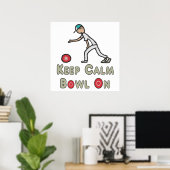 Houd Calm Lawn Bowls Poster (Thuiskantoor)