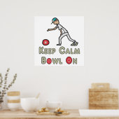 Houd Calm Lawn Bowls Poster (Keuken)