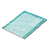 Houd Calm Persoonlijke Tekst op Turquoise Notitieblok (Linkerzijde)