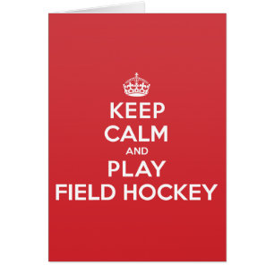 Houd Calm Play Field Hockey Greep Note Card