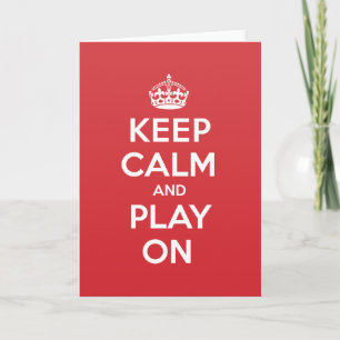 Houd Calm Play Greeting Note Card Kaart
