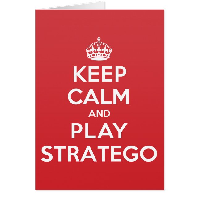 Houd Calm Play Strategie Greeting Note Card (Voorkant)