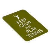 Houd Calm & Play Tennis aangepaste kleurenmagneet Magneet (Rechterzijde)