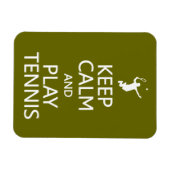 Houd Calm & Play Tennis aangepaste kleurenmagneet Magneet (Horizontaal)