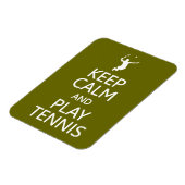 Houd Calm & Play Tennis aangepaste kleurenmagneet Magneet (Linkerzijde)