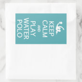 Houd Calm & Play Water Polo aangepaste stickers (Tas)