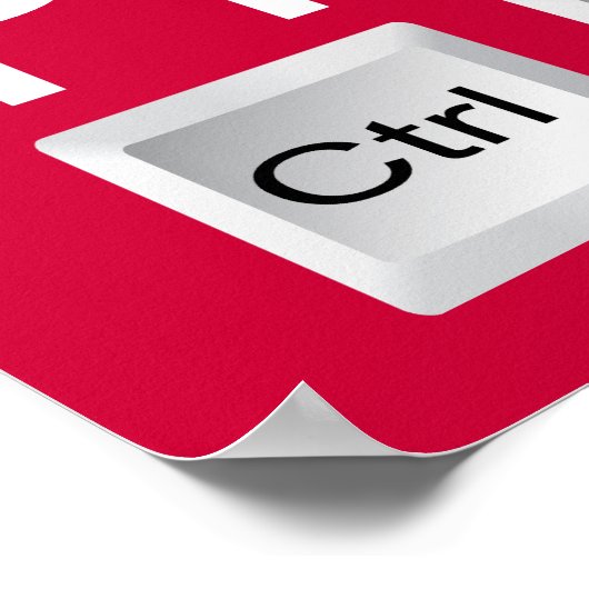 Houd Calm Press Control grappige Tech Poster (Hoek)