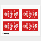 Houd Calm Rectangle Sticker (Vel)
