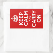 Houd Calm Rectangle Sticker (Tas)