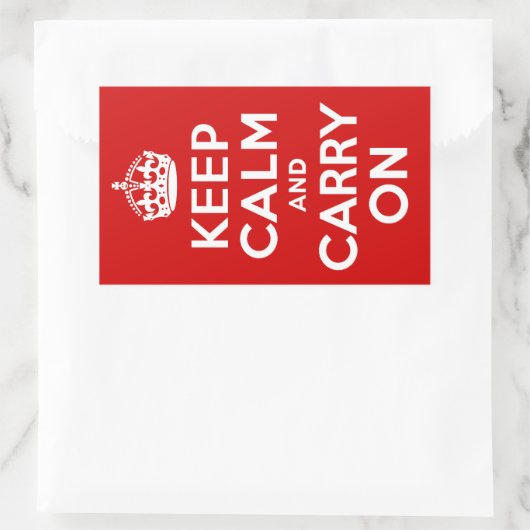 Houd Calm Rectangle Sticker (Tas)