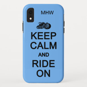 Houd Calm & Ride Op aangepaste monogram telefoonho Case-Mate iPhone Case