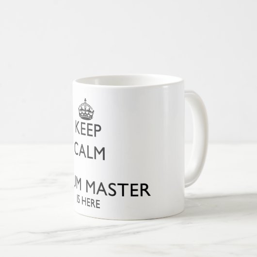 Houd Calm Scrum Master hier Koffiemok (Voorkant rechts)