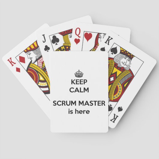 Houd Calm Scrum Master-kaarten Pokerkaarten (Achterkant)