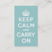 Houd Calm Sky Blue Visitekaartje (Achterkant)