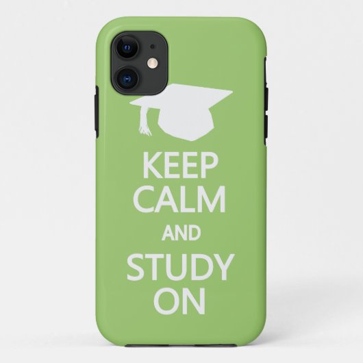 Houd Calm & Studie over de aangepaste iPhone-case Case-Mate iPhone Case (Achterkant)