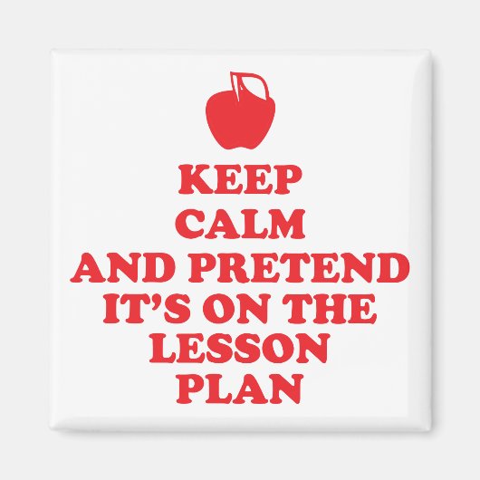 Houd Calm Teachers Magnet (Voorkant)