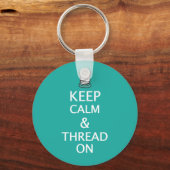 Houd Calm Thread aan {Donker} Sleutelhanger (Voorkant)