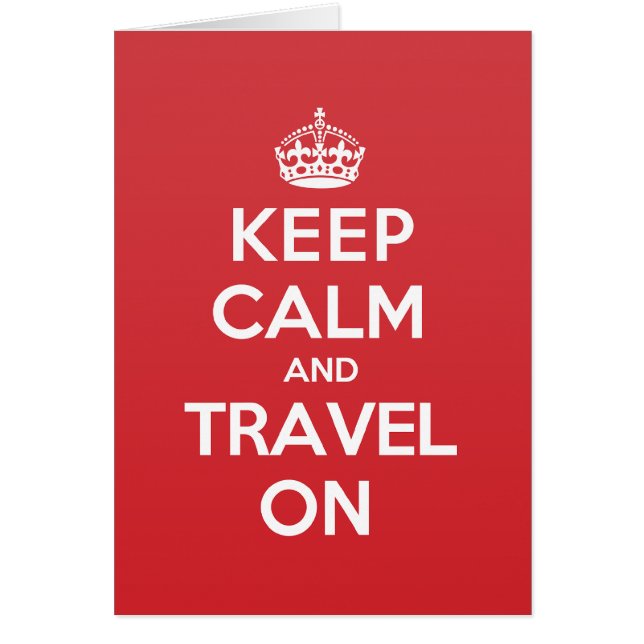 Houd Calm Travel Greep Note Card (Voorkant)