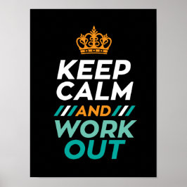 Houd Calm uit het Werk Citaten Motivatie Poster