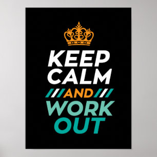 Houd Calm uit het Werk Citaten Motivatie Poster