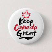 Houd Canada geweldig! Canadian Maple Leaf Ma Ronde Button 5,7 Cm (Voorkant)