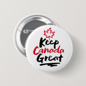 Houd Canada geweldig! Canadian Maple Leaf Ma Ronde Button 5,7 Cm (Voorkant /achterkant)