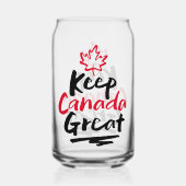Houd Canada geweldig! Canadian Maple Leaf Make Aga Blikvorm Glas (Voorkant)